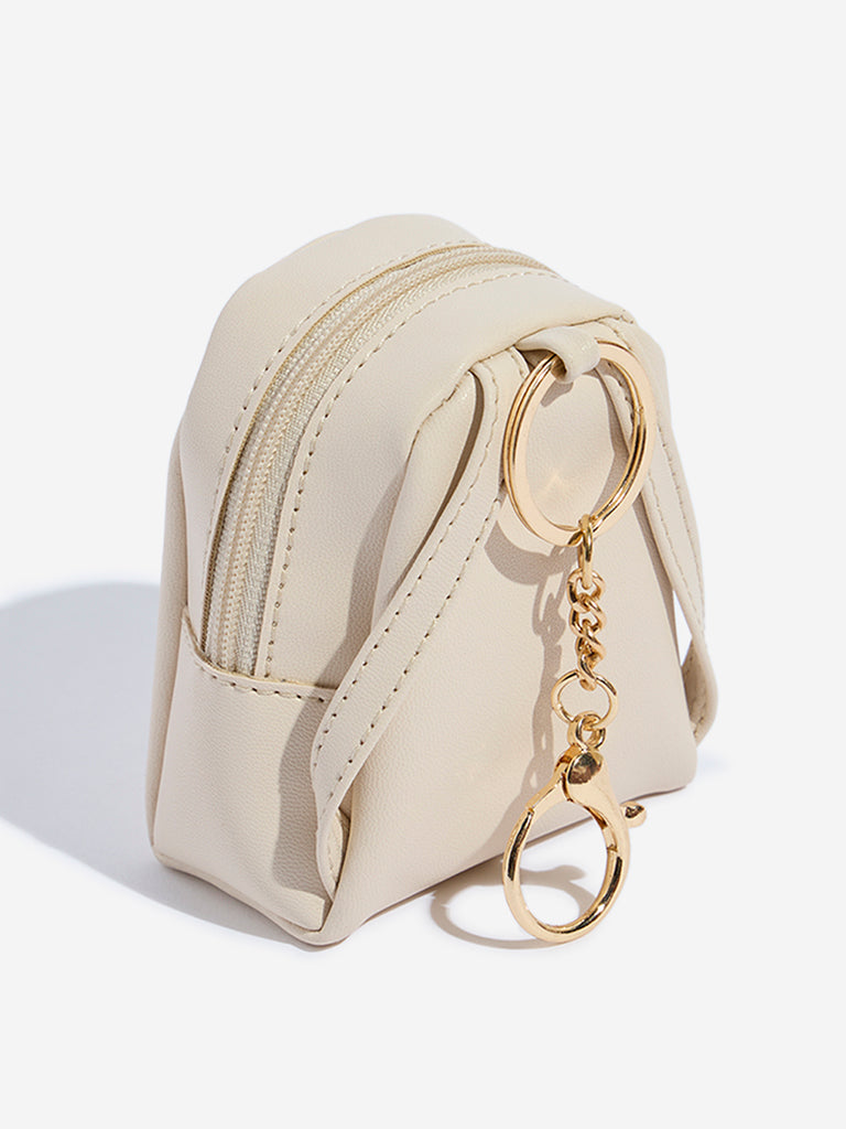 Westside Accessories Ivory Mini Backpack Bag Charm