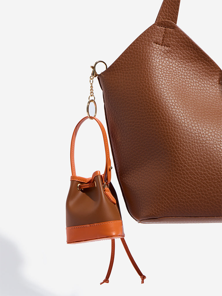Westside Accessories Brown Mini Satchel Bag Charm