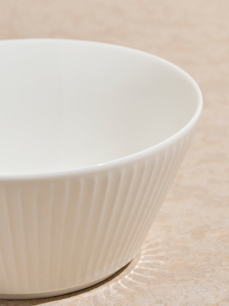 Westside Home White Ripple Serving Bowl - Large