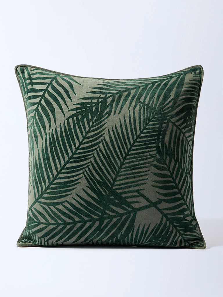 Westside Home Sage Foliage Embroidered Cushion Cover