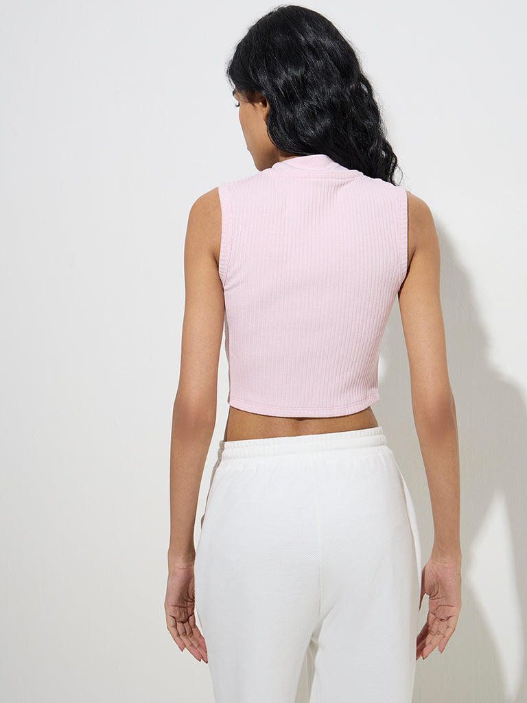 Studiofit Pink Self-Striped Jacket
