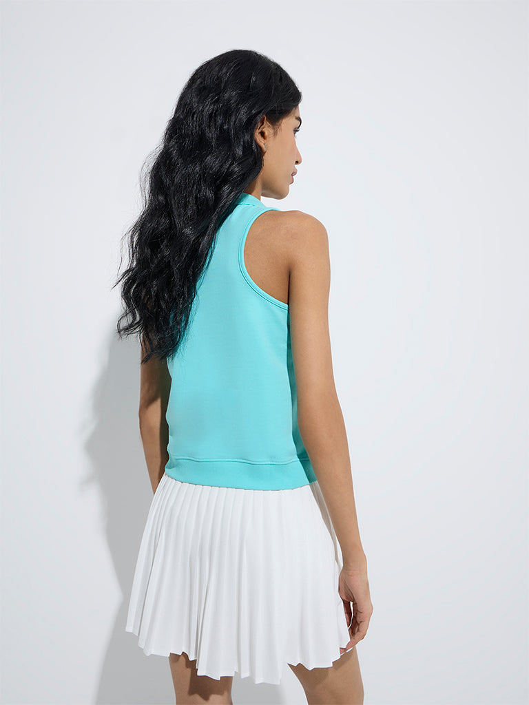 Studiofit Aqua Ribbed Cotton-Blend T-Shirt