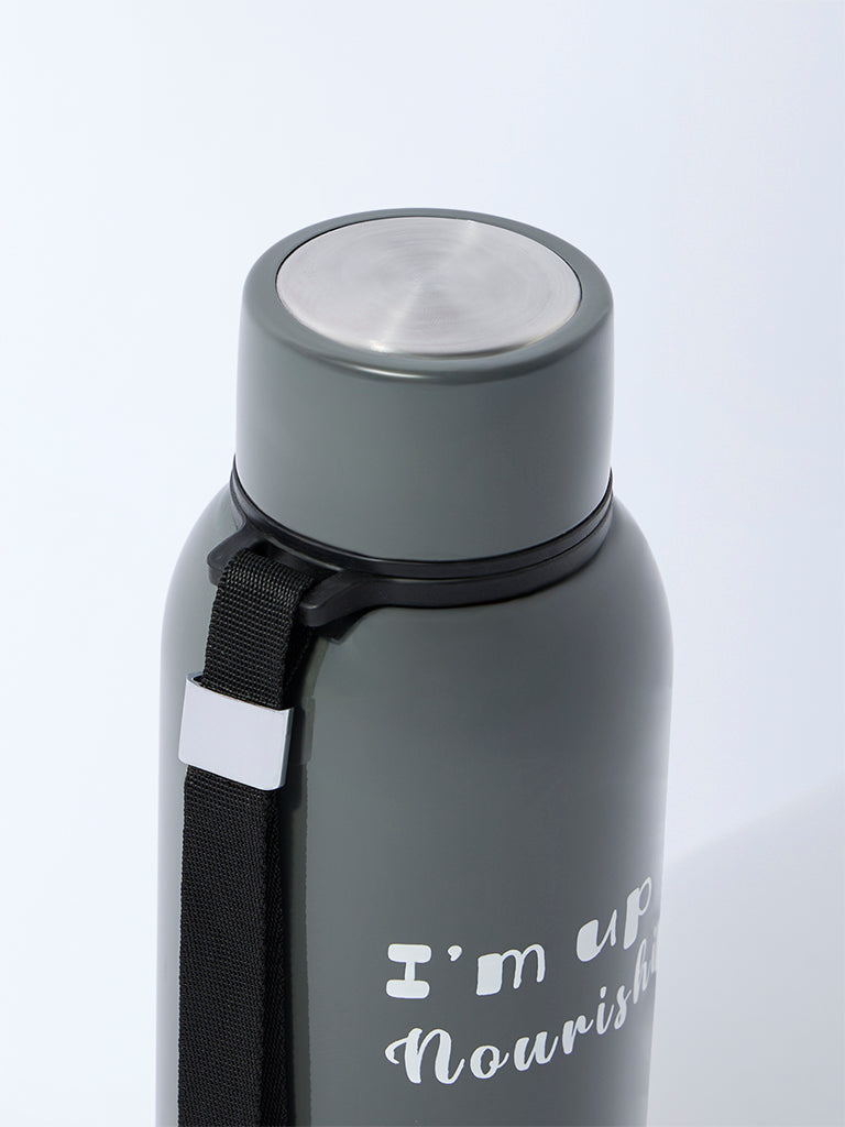 Westside Home Grey Typographic Water Bottle