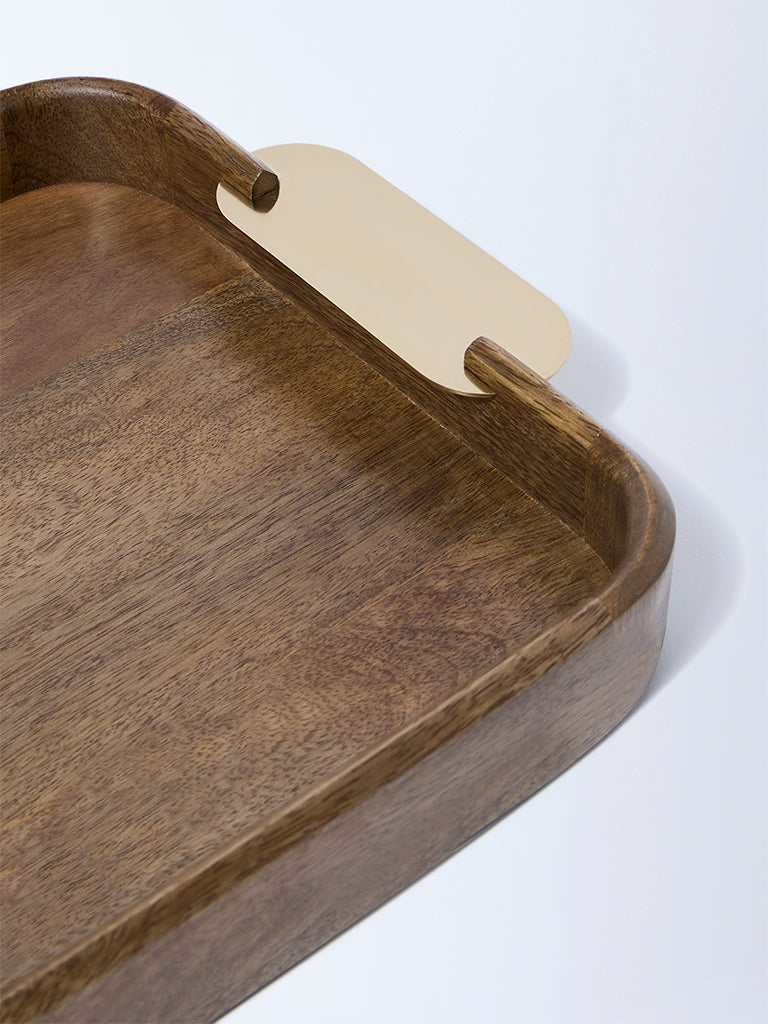 Westside Home Brown Wooden Serving Tray - Small