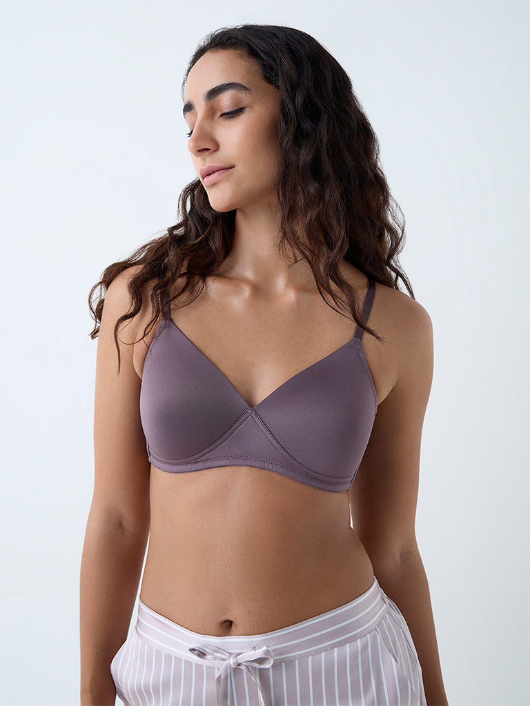 Wunderlove Dusty Purple Padded Bra - Pack of 2