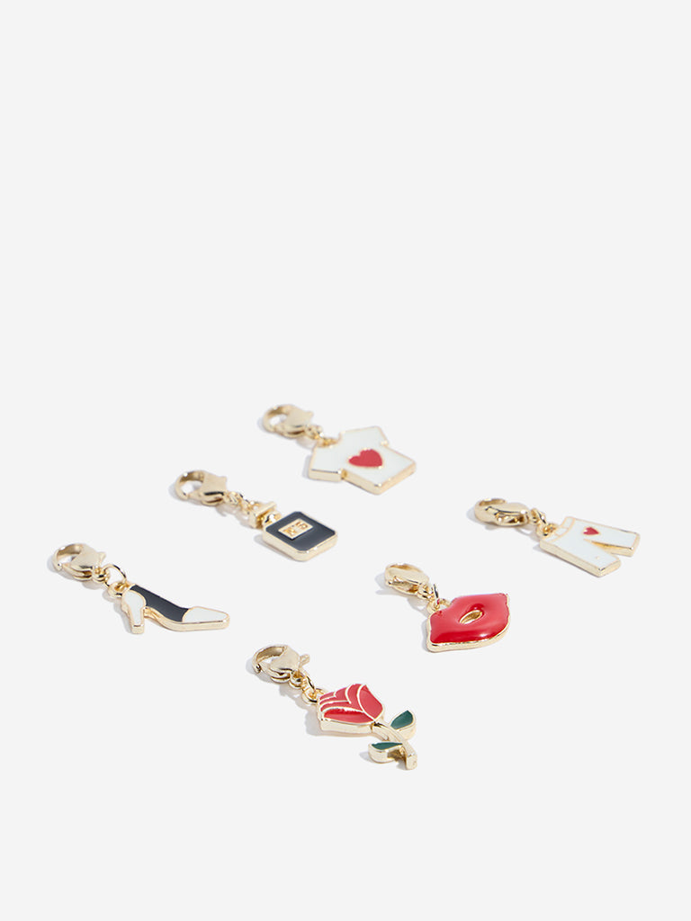 Westside Accessories Multicolour Dressy Charms Set - Pack of Six