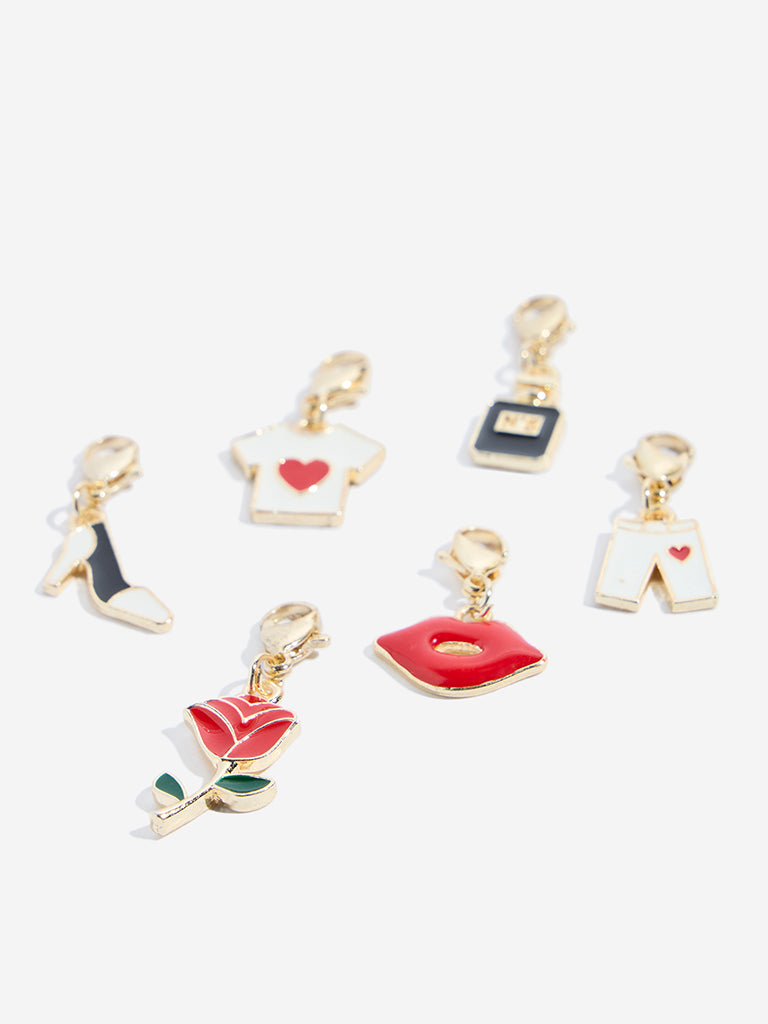 Westside Accessories Multicolour Dressy Charms Set - Pack of Six