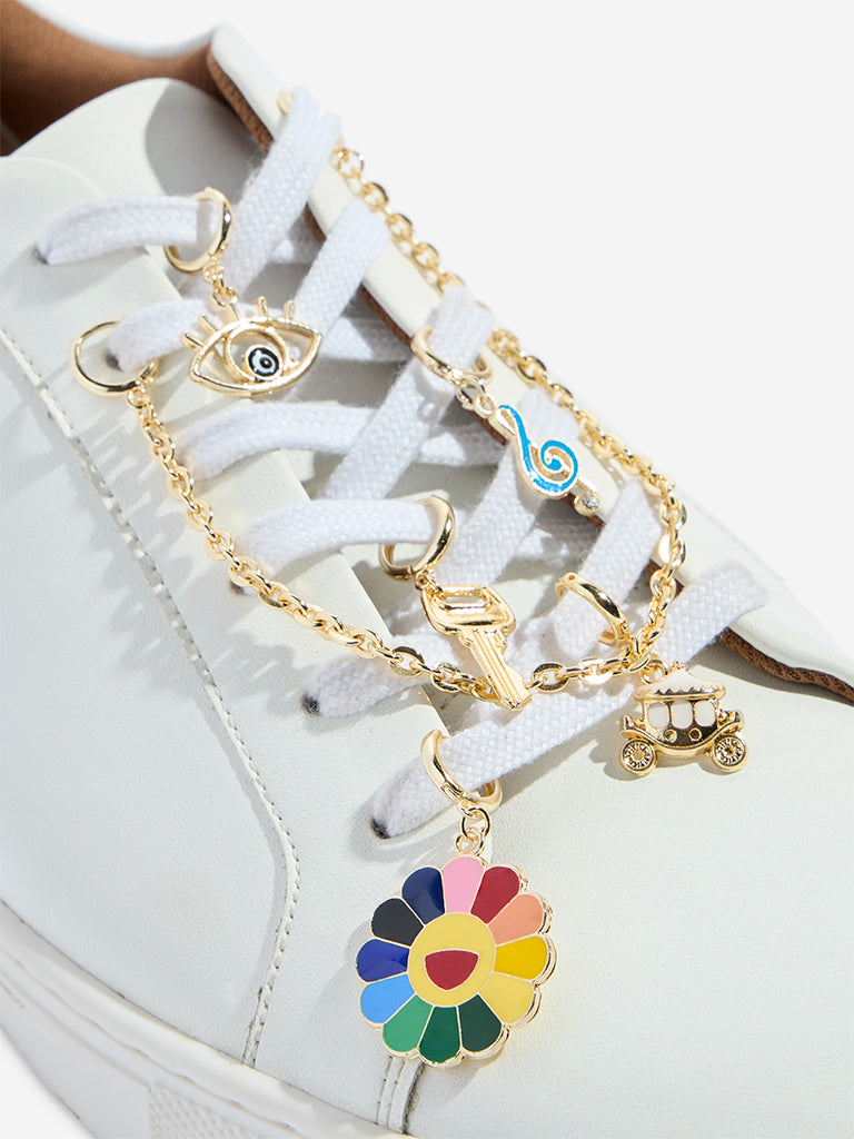 Westside Accessories Gold Smiley Multi Charms Set - Pack of 6