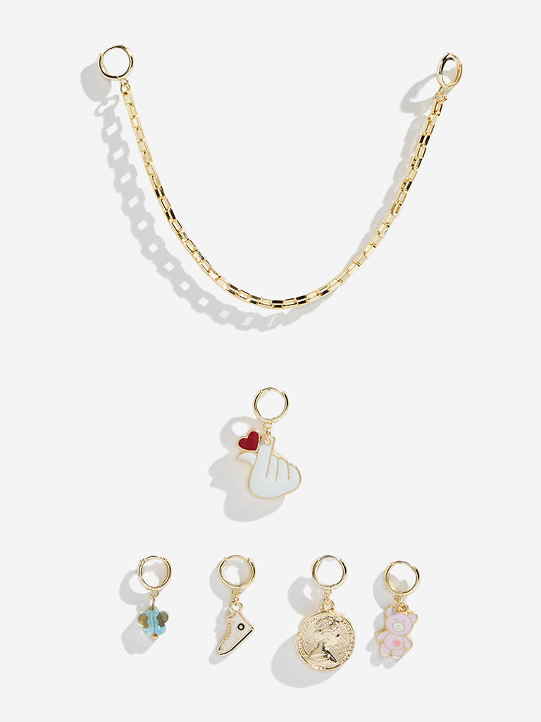 Westside Accessories Gold Young Multi Charms Set - Pack of 6