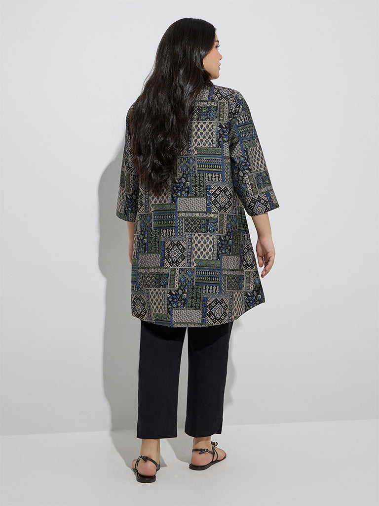 Buy Diza Multicolour Printed High-Low Tunic from Westside