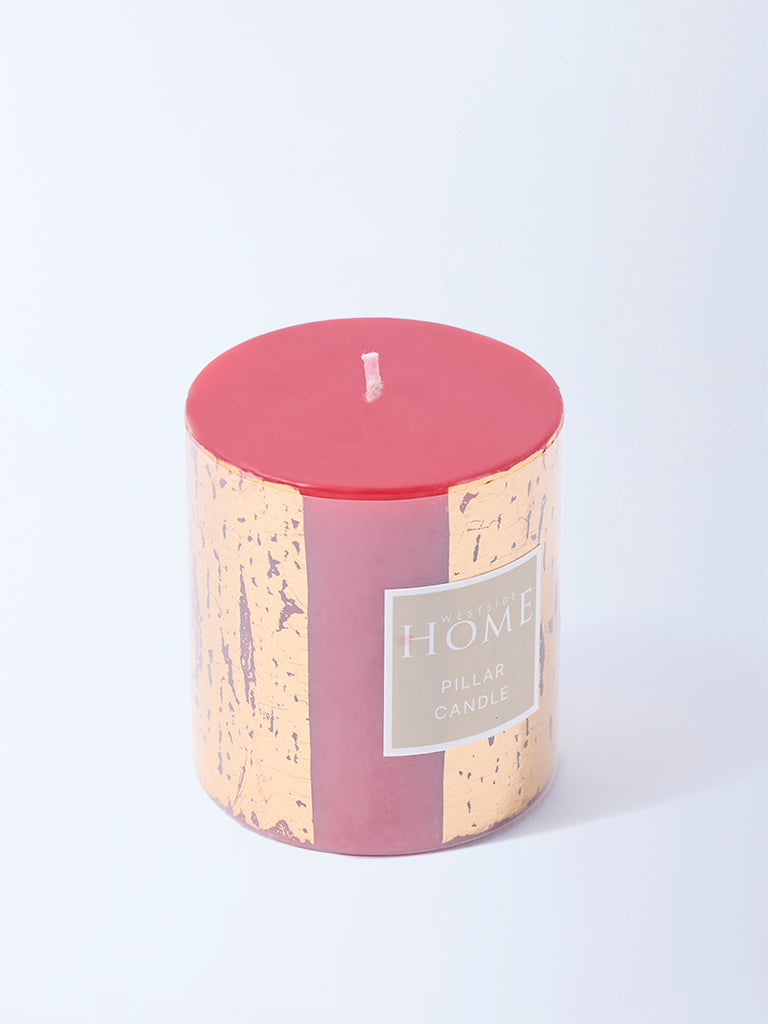 Westside Home Red Pillar Candle