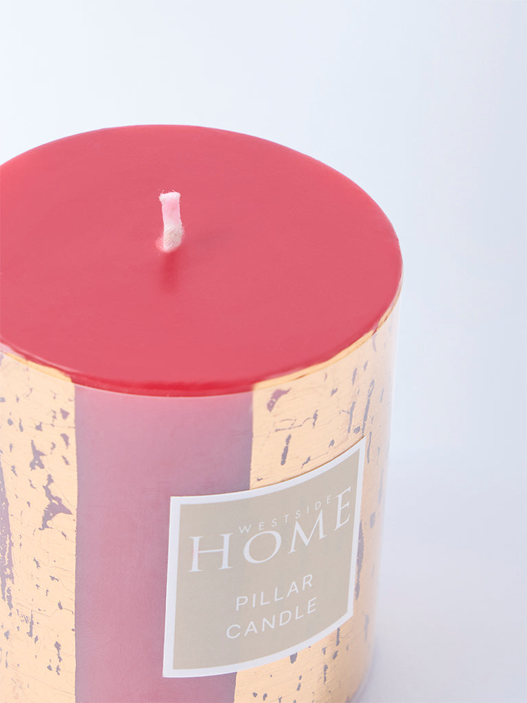 Westside Home Red Pillar Candle