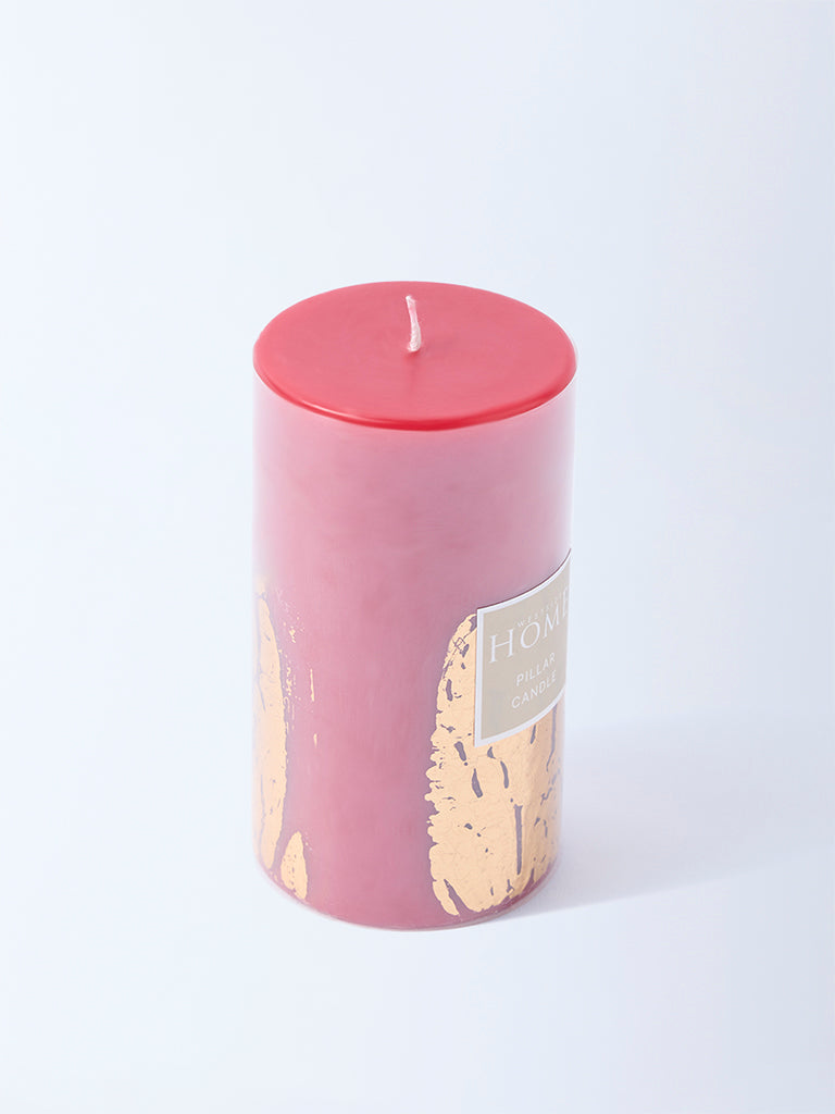 Westside Home Red Pillar Candle