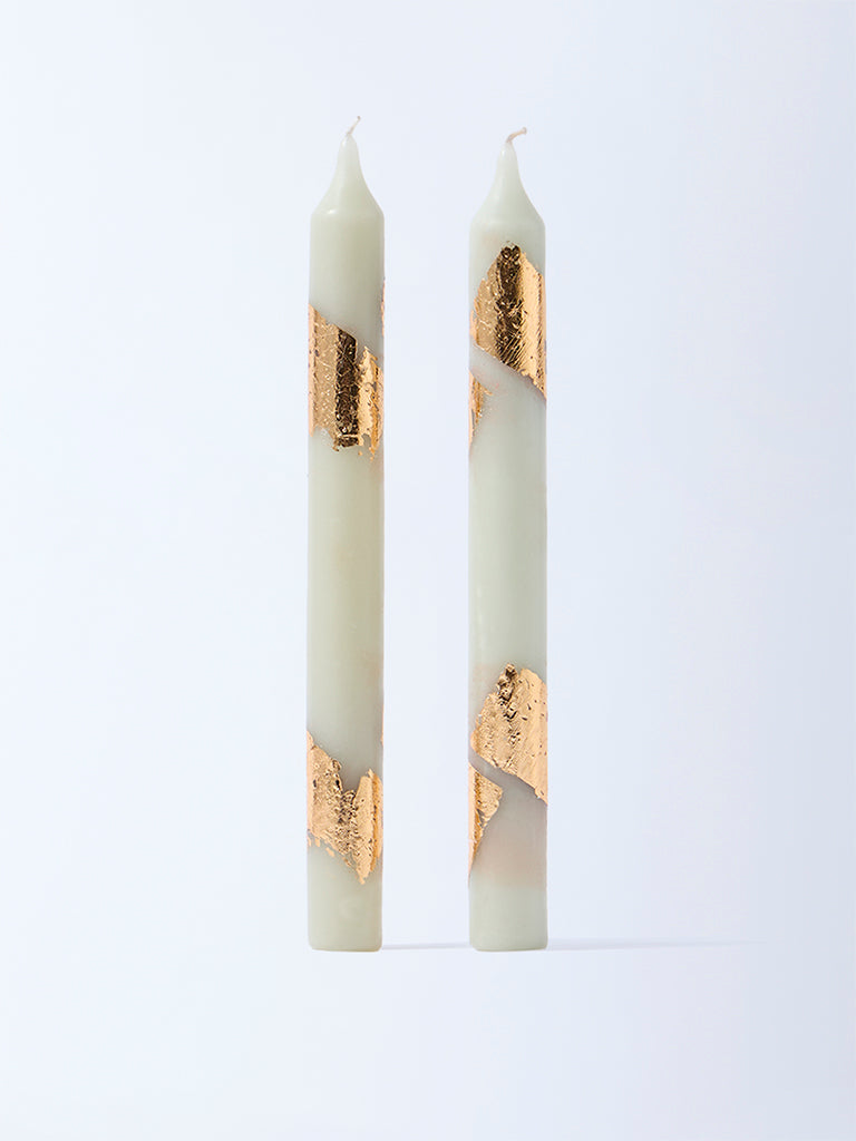 Westside Home Mint Tapered Candles (Set of 2)