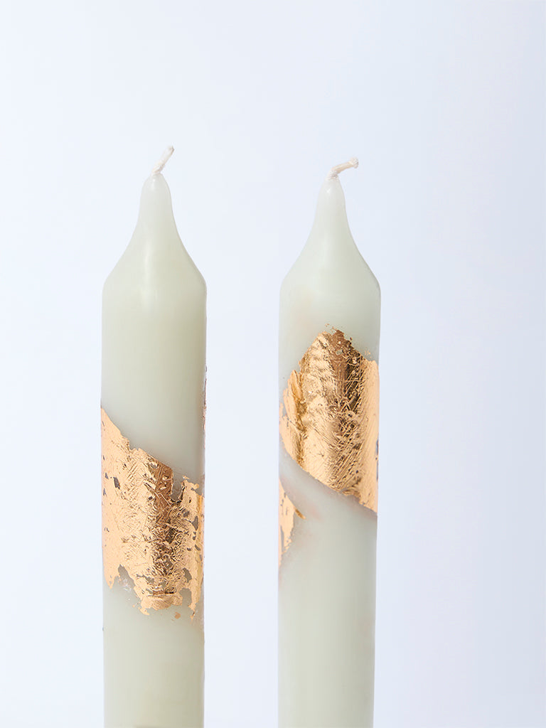 Westside Home Mint Tapered Candles (Set of 2)