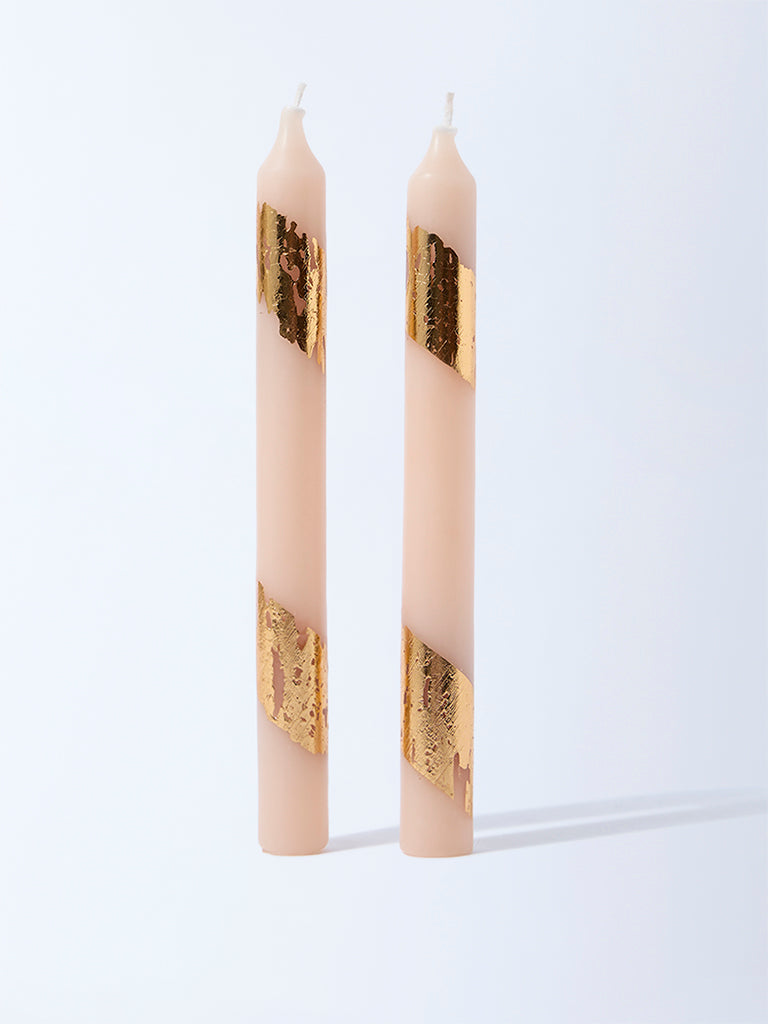 Westside Home Pink Tapered Candles (Set of 2)