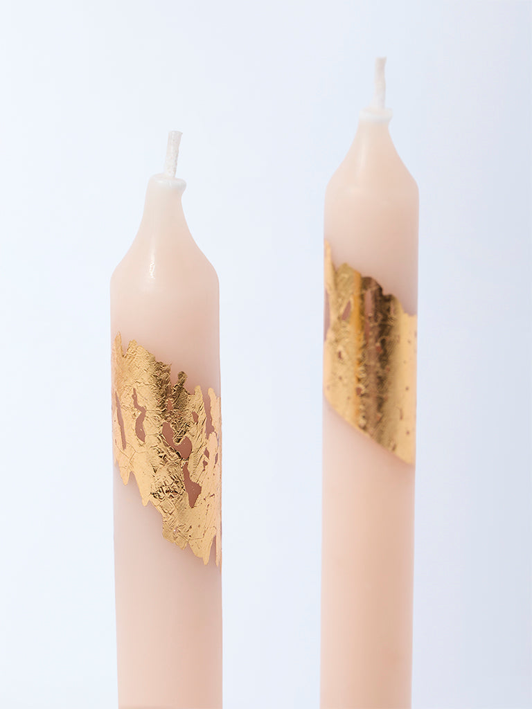 Westside Home Pink Tapered Candles (Set of 2)