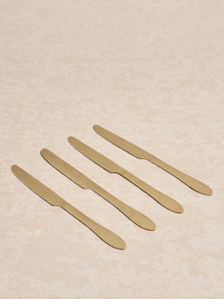 Westside Home Gold Matte Table Knife (Set of 4)