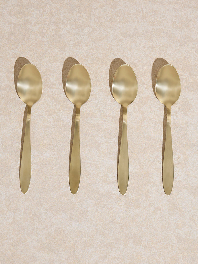 Westside Home Gold Matte Table Spoon (Set of 4)