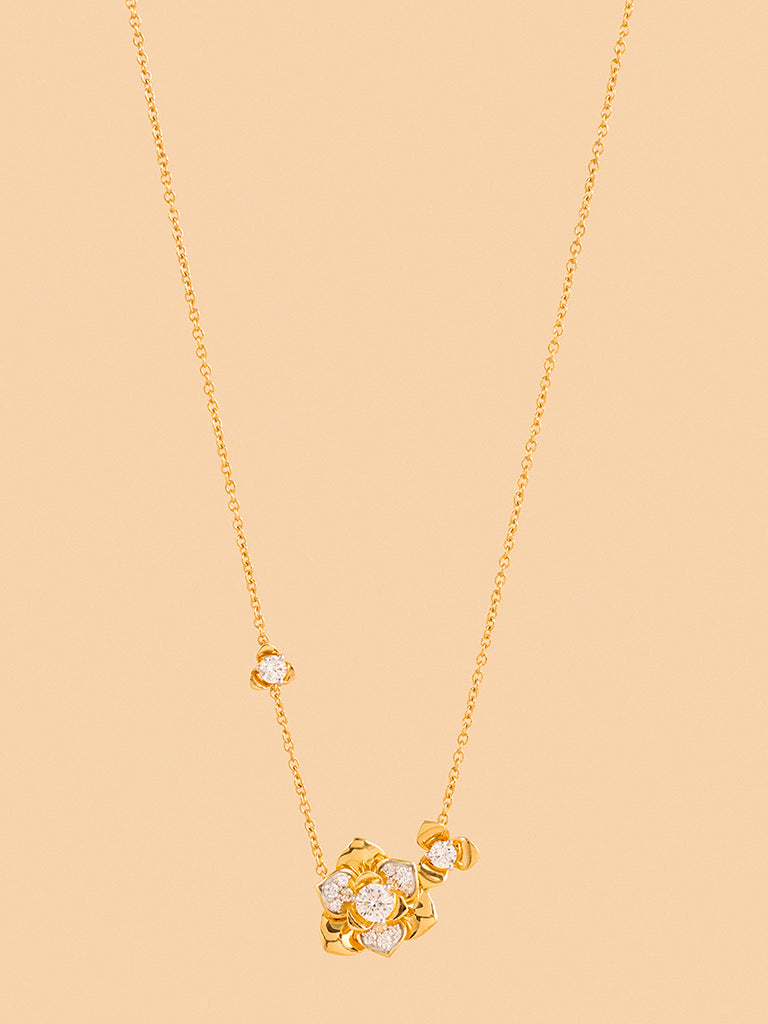 Westside X Pome Gold Multilayer Rose Necklace