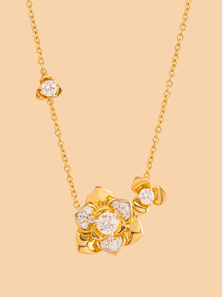 Westside X Pome Gold Multilayer Rose Necklace