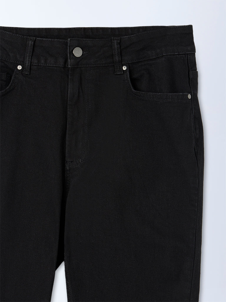 Gia Black High-Rise Flared Jeans