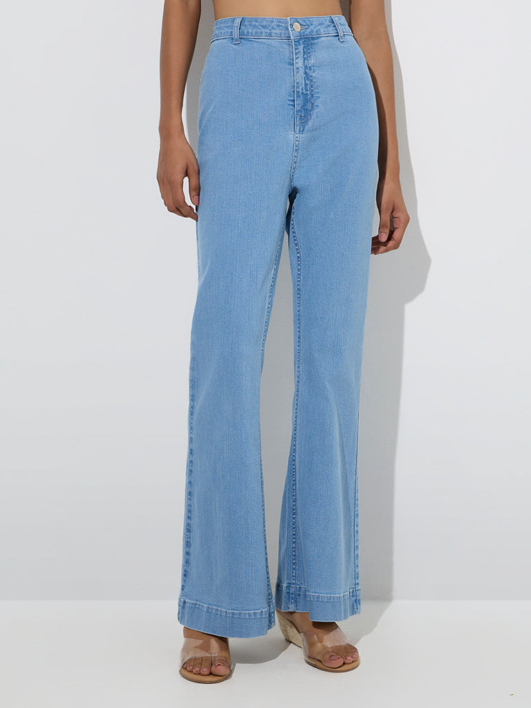 Flare Leg Jeans Flare Leg Pull-On Travel Jeans Hanover Wash Talbots