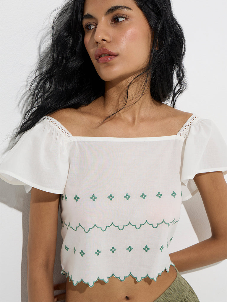 ★新品未使用★Bibiy. BIANCA BLOSSOM TOP WHITE BIBIY. MADE | BIANCA BLOSSOM TOP WHITE｜Bibiy.