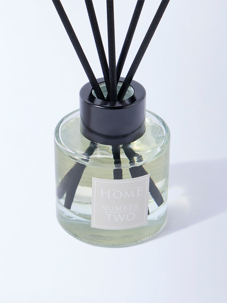 Westside Home Clear White Amber Fragrance Diffuser with Five Reed Sticks
