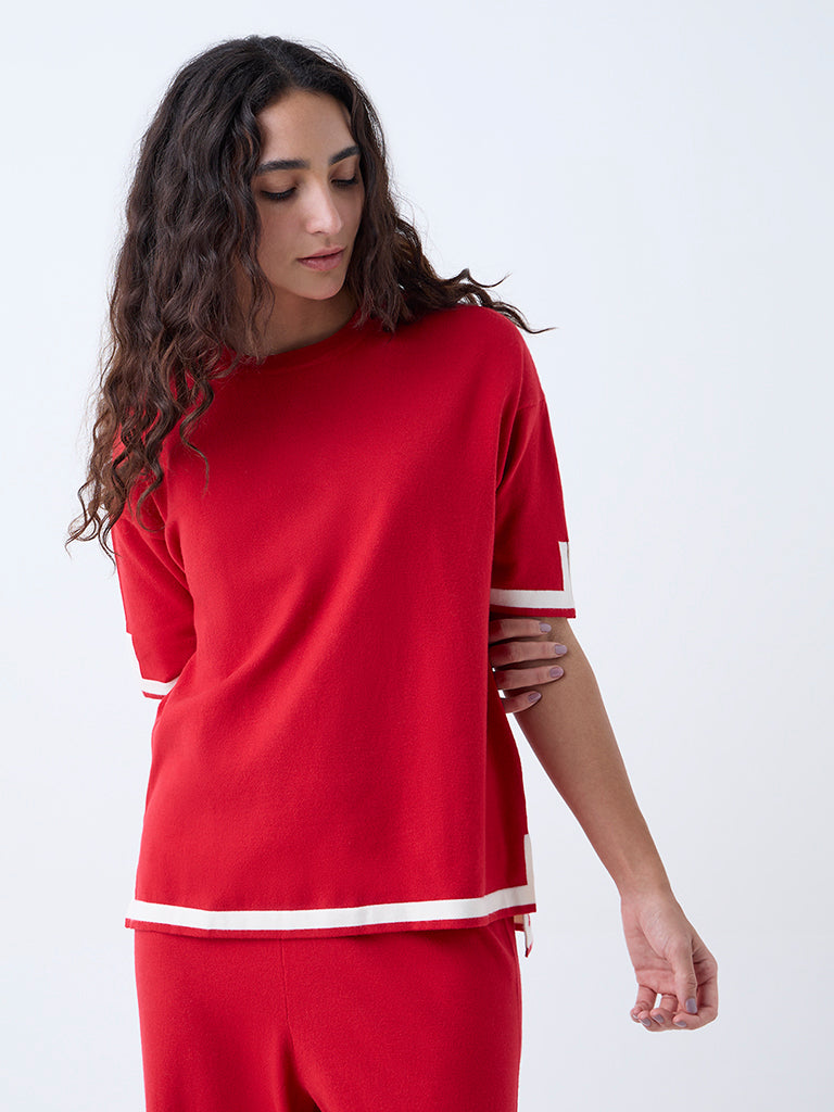 Wunderlove Red Solid Top