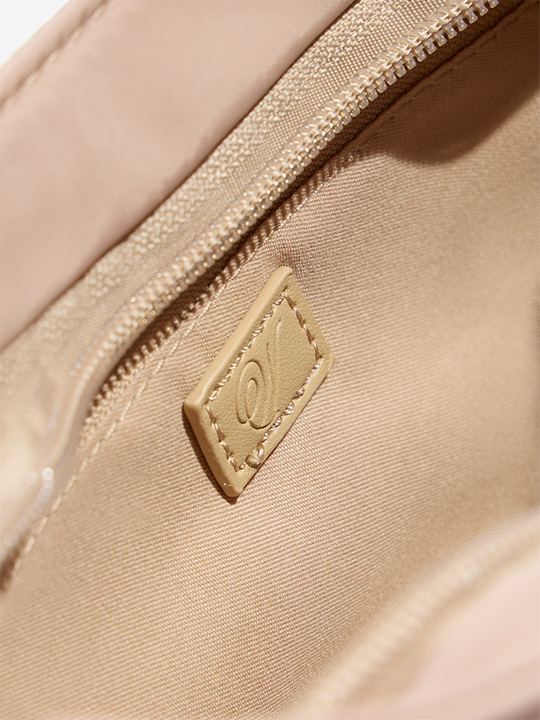 Westside Beige Star-Detailed Sling Bag