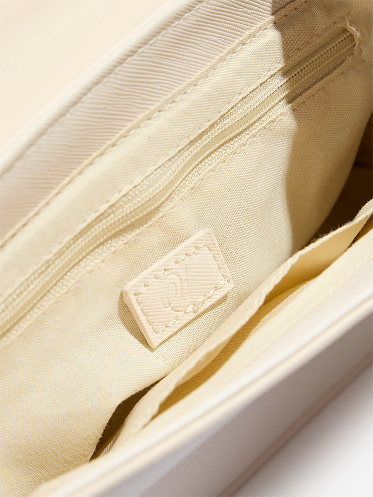 Westside Off-White Sling Bag with Coin Pouch