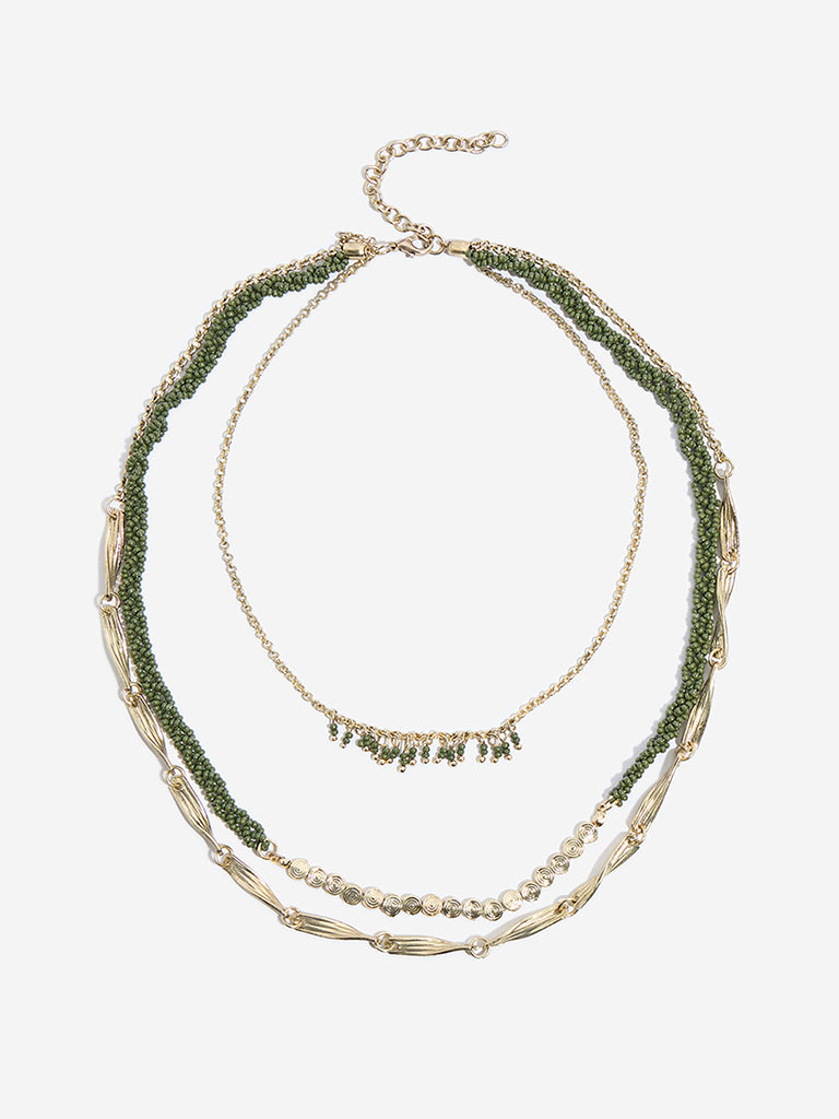Westside Accessories Green Beaded Necklace