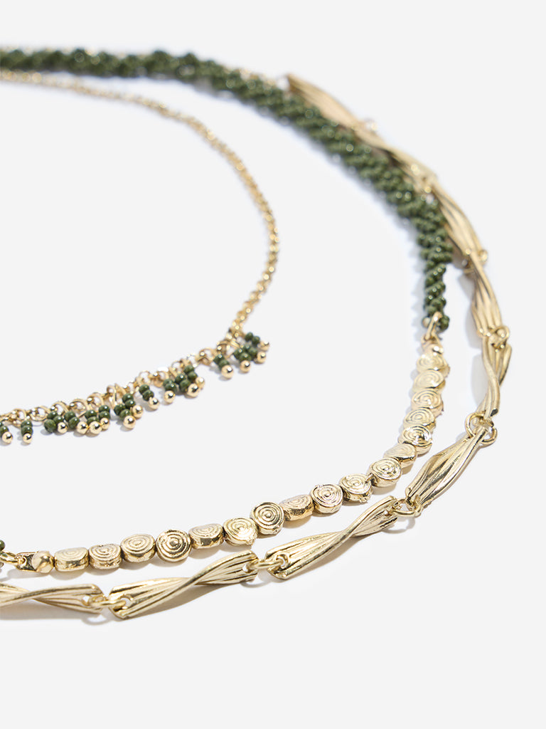 Westside Accessories Green Beaded Necklace