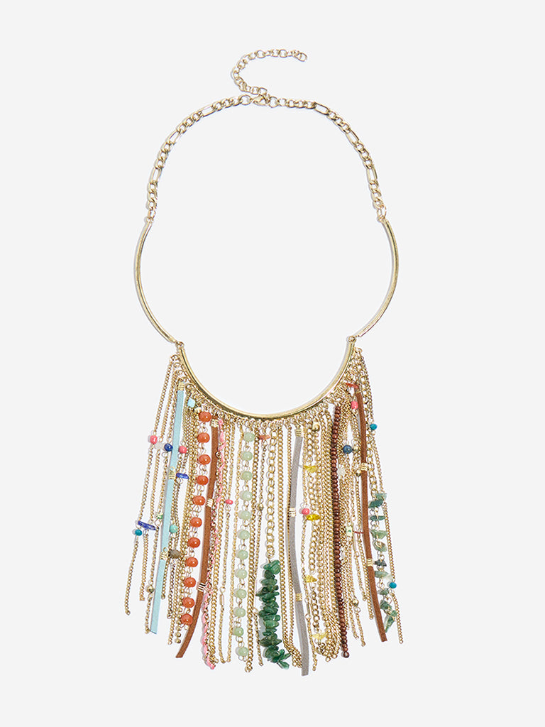Westside Accessories Multicolour Beaded Statement Necklace