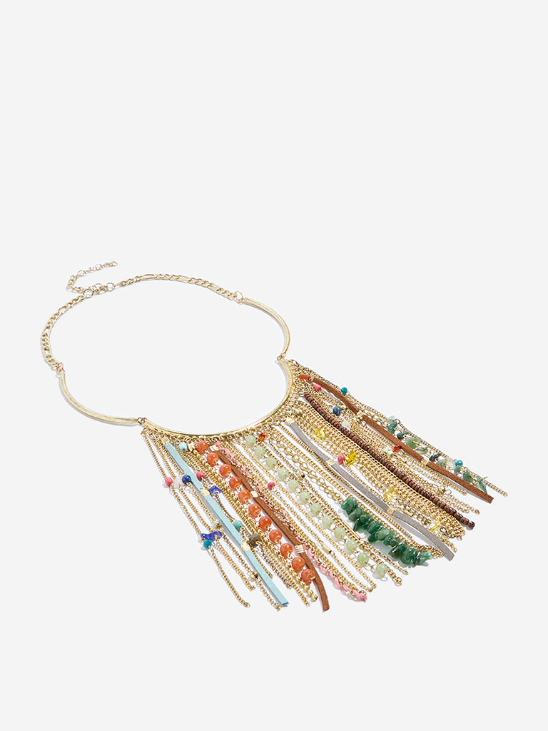 Westside Accessories Multicolour Beaded Statement Necklace