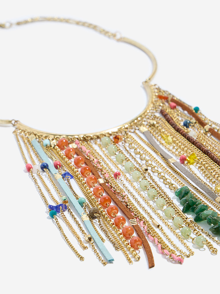 Westside Accessories Multicolour Beaded Statement Necklace