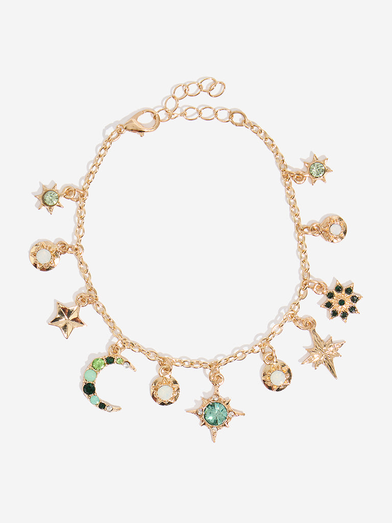 Westside Accessories Multicolour Celestial-Detailed Chain Bracelet