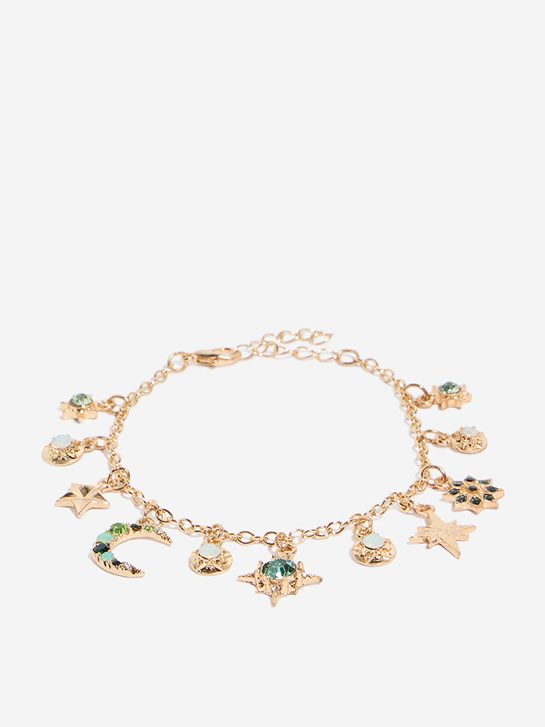 Westside Accessories Multicolour Celestial-Detailed Chain Bracelet
