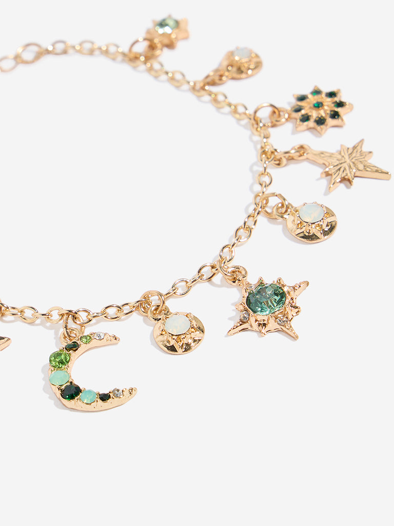 Westside Accessories Multicolour Celestial-Detailed Chain Bracelet