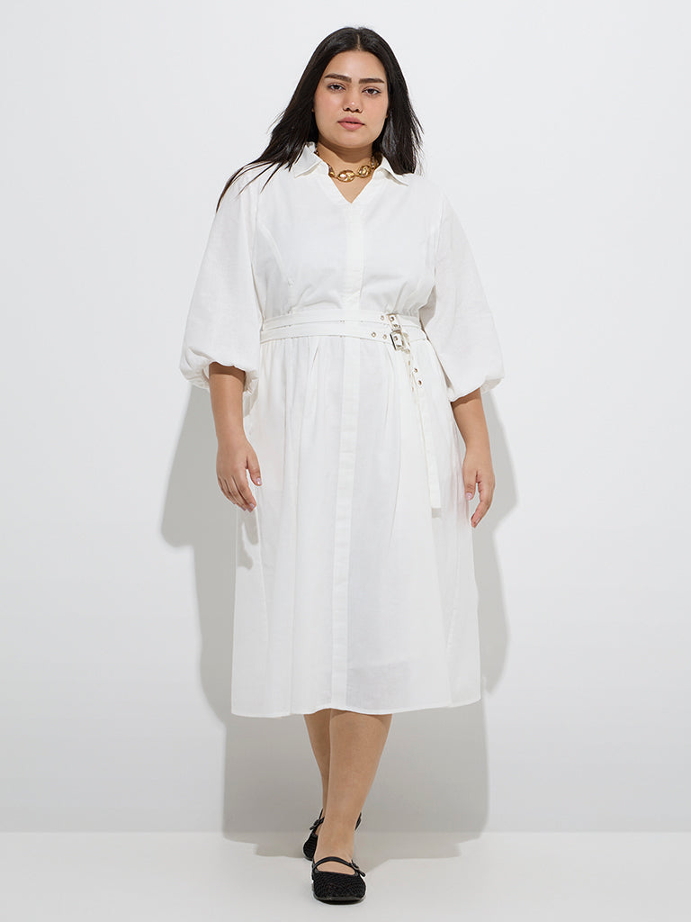 white cotton shirtwaist dress UNIQUE 1930s 1940s Vintage & Blue Seersucker Raised Plaid Day this shirtdress is a refined essential with thoughtful design details Empire Shirtwaist Dress in Blush,