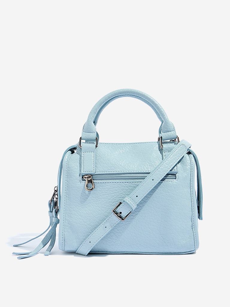 Buy Westside Blue Textured Sling Bag from Westside