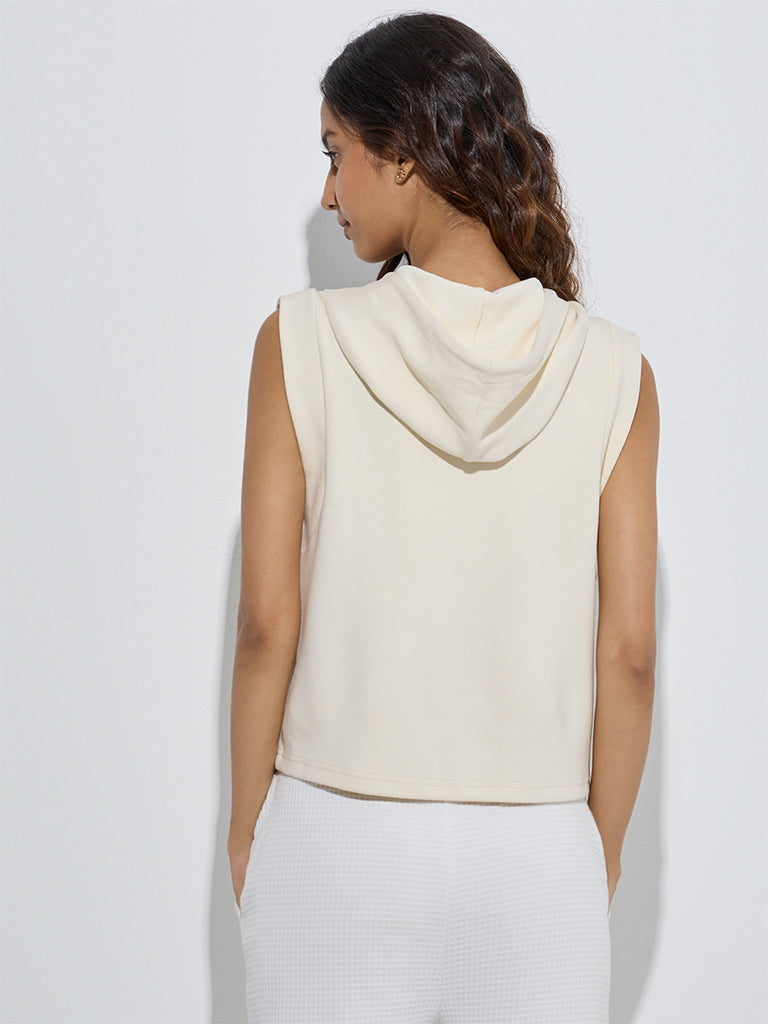 BEEDEN VEST STUDS HOODIE WHITE BEEDEN VEST STUDS HOODIE トップス