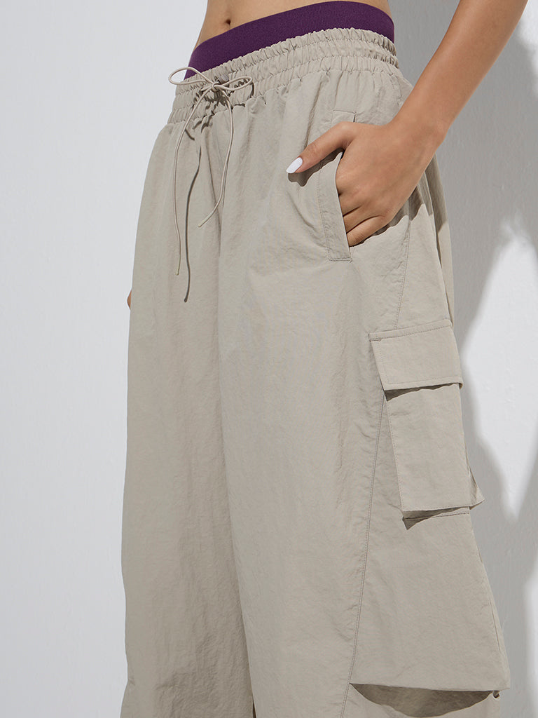 Westside Nuon Women's Beige Mid-Rise Harem Pants for Casual Wear Zoom View