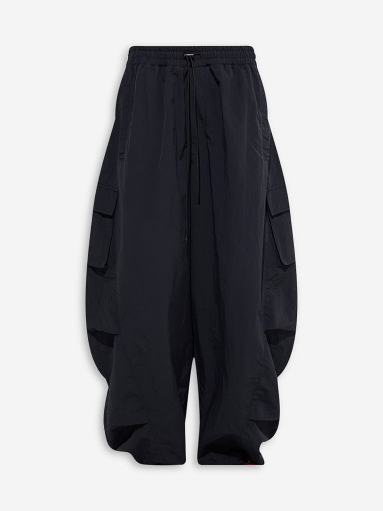 Nuon Black Mid-Rise Harem Pants