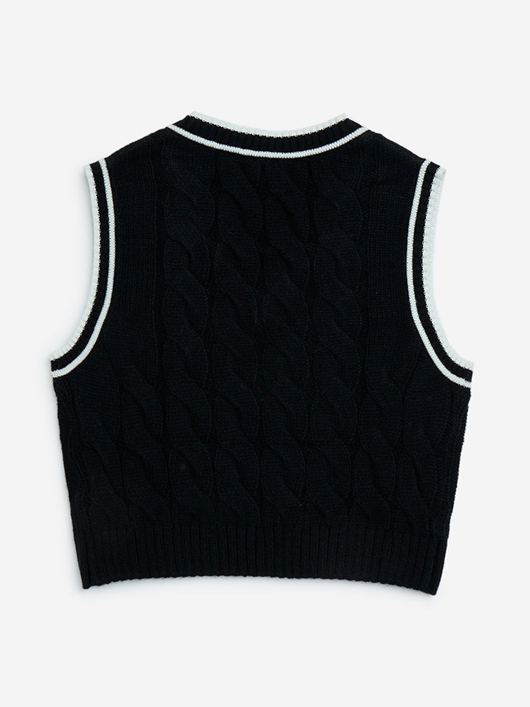 thinkfur Boa×Knit Cocoon Vest BLACK thinkfur Boa×Knit Cocoon Vest BLACK Buy Y&F Kids Black Knit