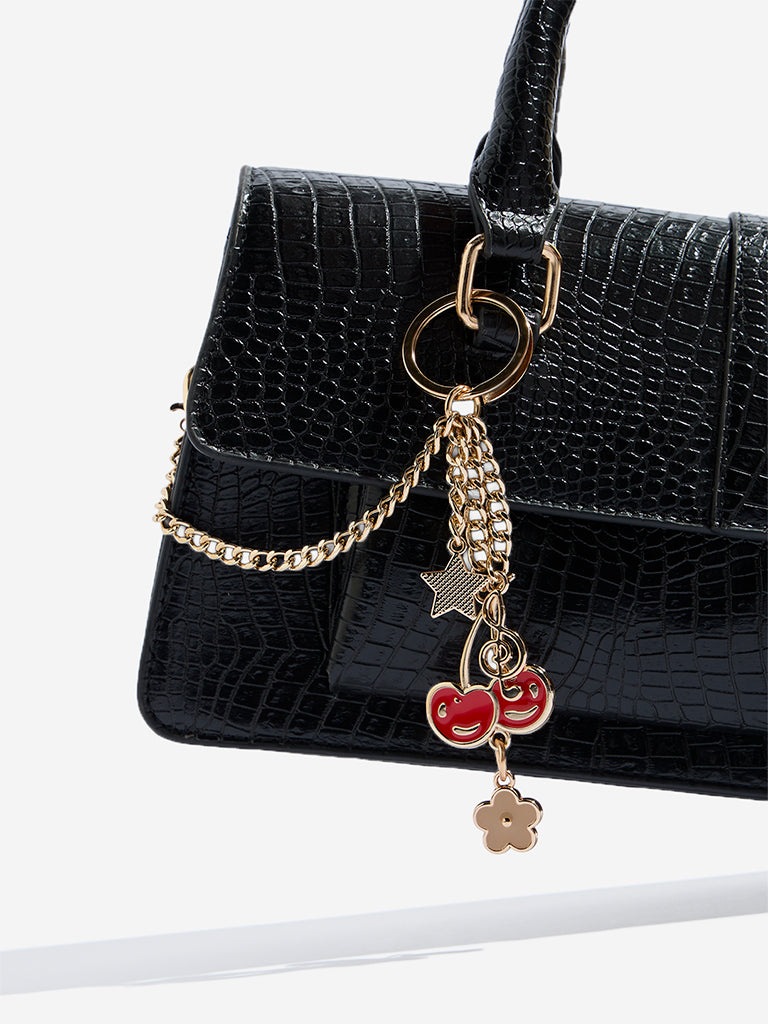 Buy Westside Accessories Gold Cherry Berry Bag Charm from Westside