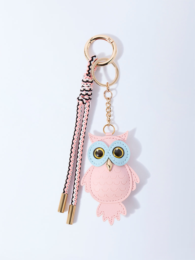 Westside Accessories Pink Owl Bag Charm