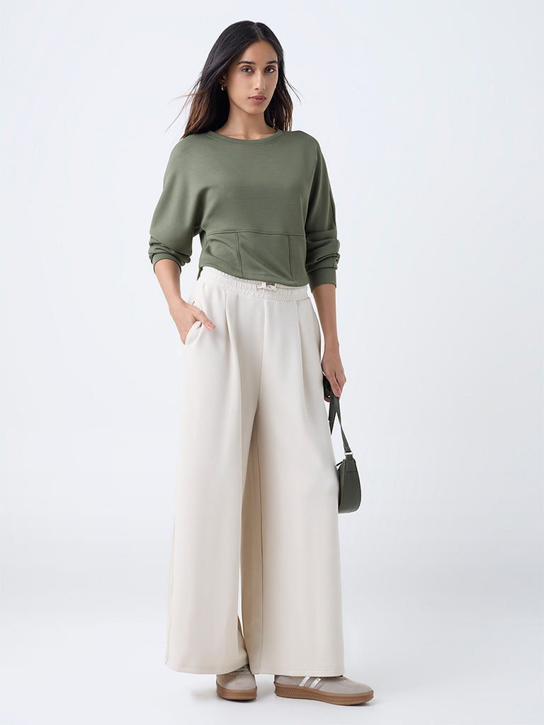 LOV Olive Solid Sweatshirt
