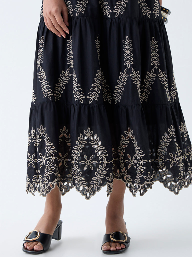 スカート laubeblanc Cotton Tiered skirt Cotton Tiered skirt – L'AUBE BLANC